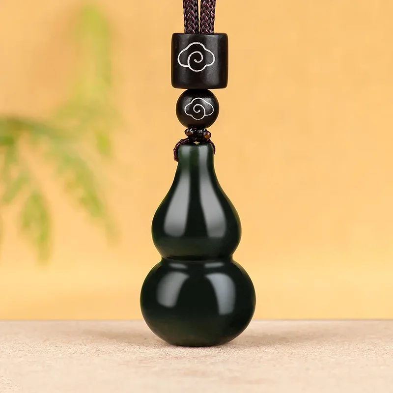 Ethnic Fashion Wear - Natural Old Hotan Black Jade Pendant