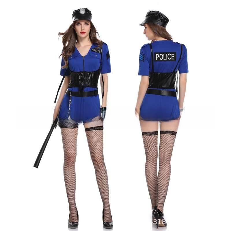 Ethnic Wear Fashion Brand - Halloween Police Woman Uniform Seductive Makeup