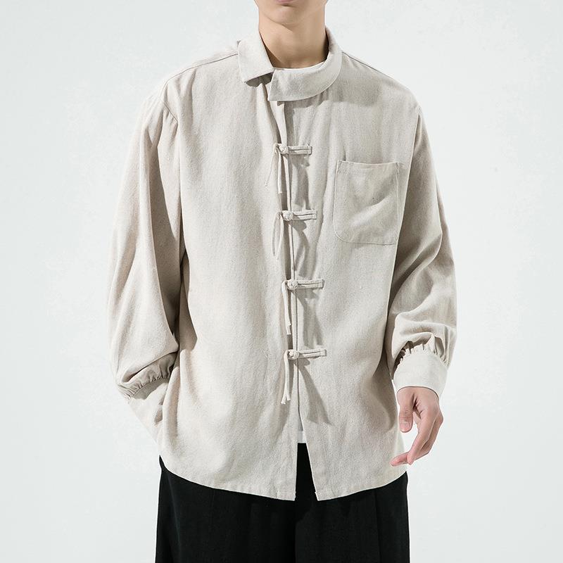Ethnic Wear Fashion Brand - Linen Men's Long Sweed Shirt plus