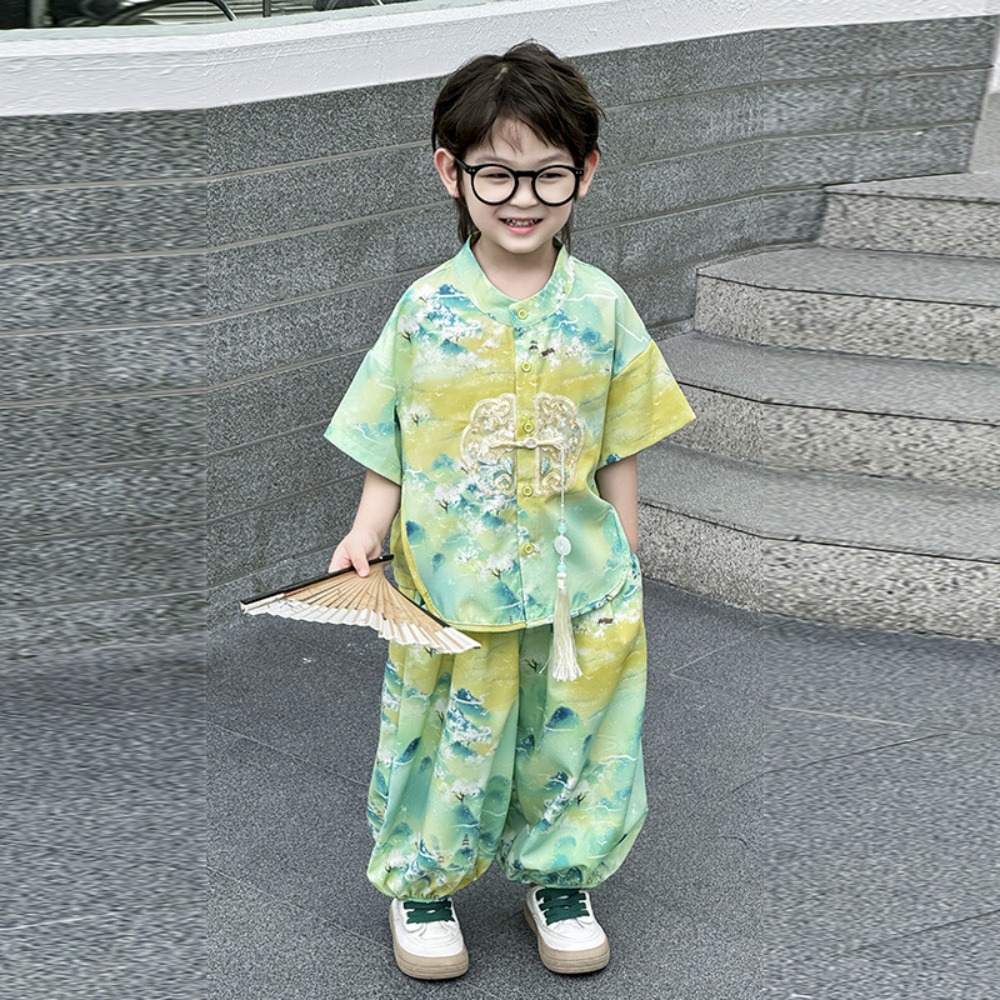 Kids Ethnic Fashion - Boys Sets Cosplay Performance Costume Summer