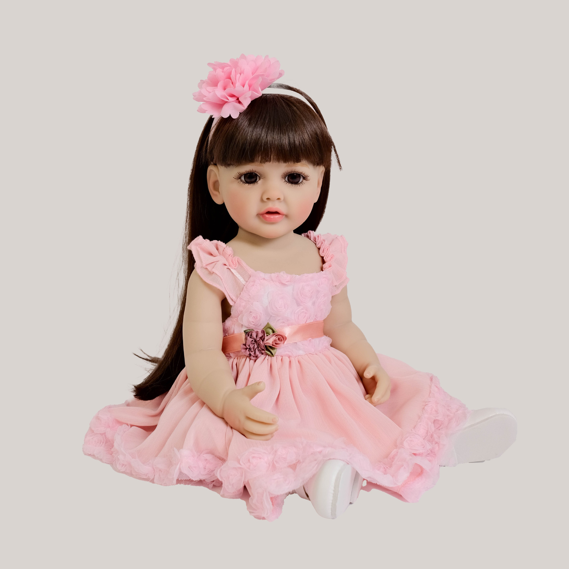 Cute 55 cm Long Hair Pink Girl - Kids Ethnic Fashion recension och pris