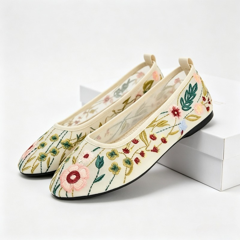 Round Toe Mesh Ballet Flats Sh - Women'S Ethnic Fashion Brands recension och pris