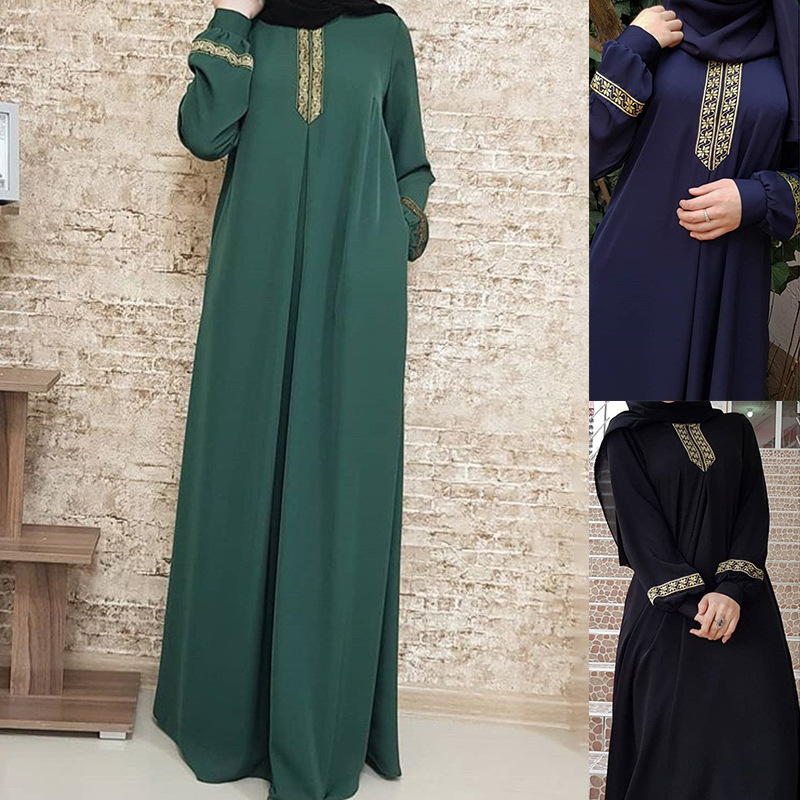 Muslim Ethnic Style Print Abay - Winter Ethnic Fashion For Women recension och pris