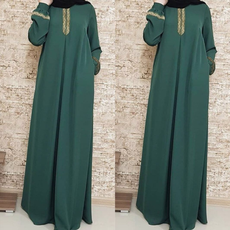 Muslim Ethnic Style Print Abay - Winter Ethnic Fashion For Women recension och pris