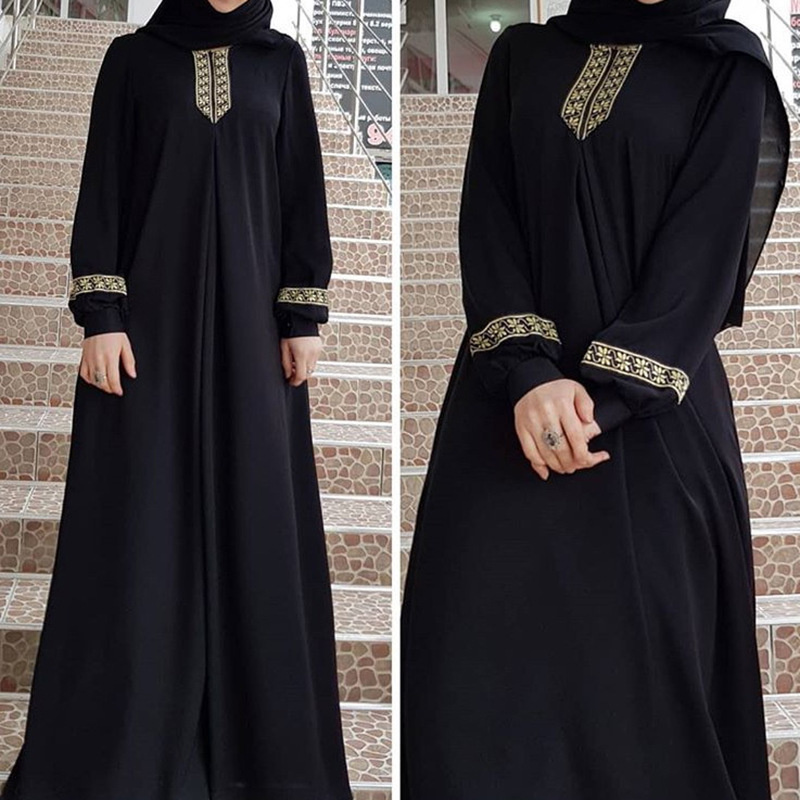 Muslim Ethnic Style Print Abay - Winter Ethnic Fashion For Women recension och pris