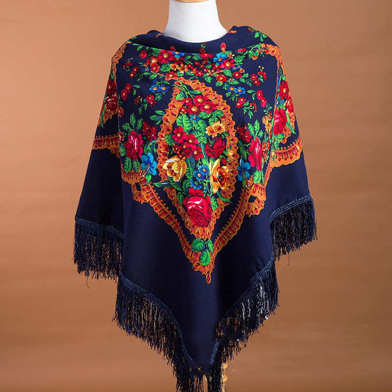 135*135cm Russian Scarf Ethnic - Winter Ethnic Fashion For Women recension och pris