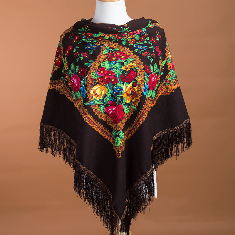 135*135cm Russian Scarf Ethnic - Winter Ethnic Fashion For Women recension och pris