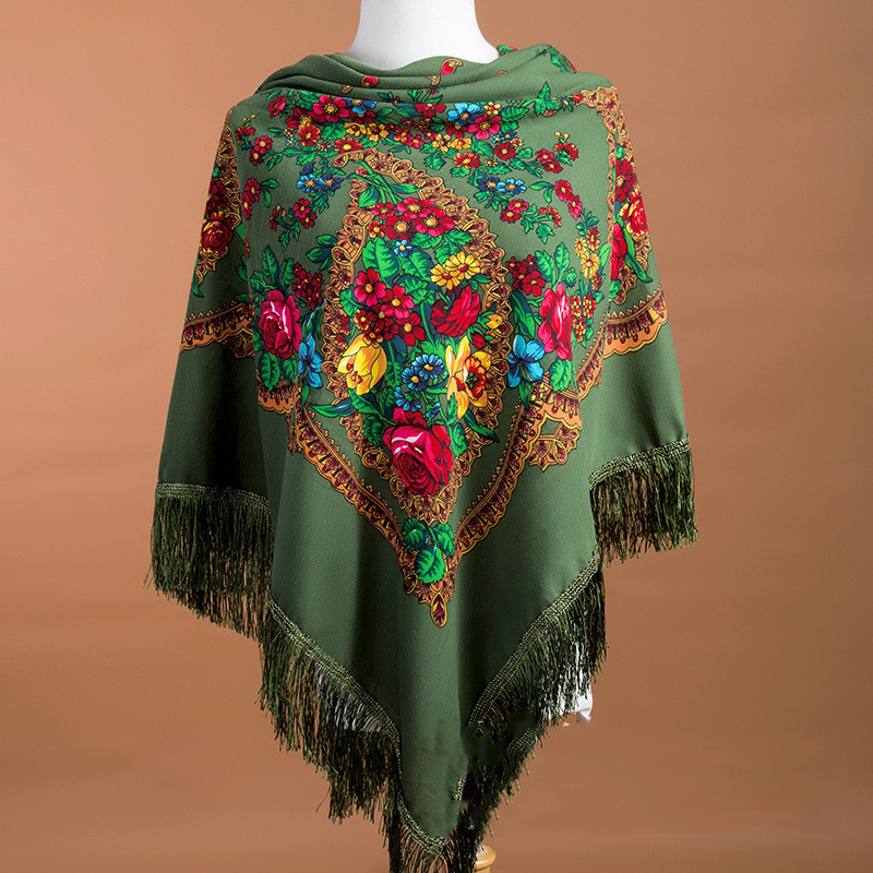 135*135cm Russian Scarf Ethnic - Winter Ethnic Fashion For Women recension och pris