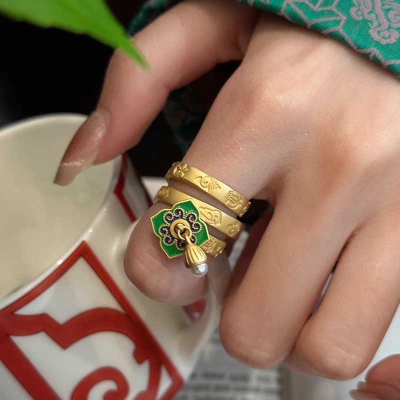 New in Charm Green Enamel Flow - Ethnic Fashion Wear recension och pris