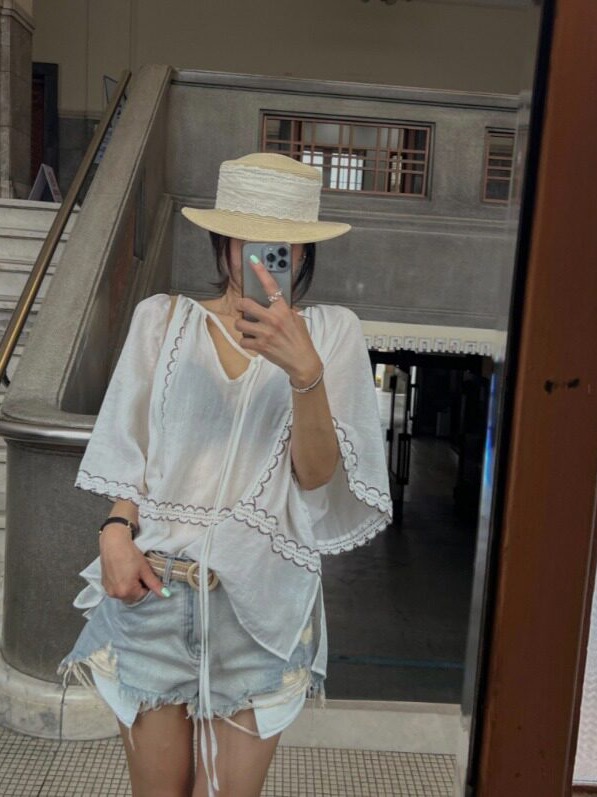 Korean Style Patchwork Lace-Up - Ethnic Fusion Fashion recension och pris