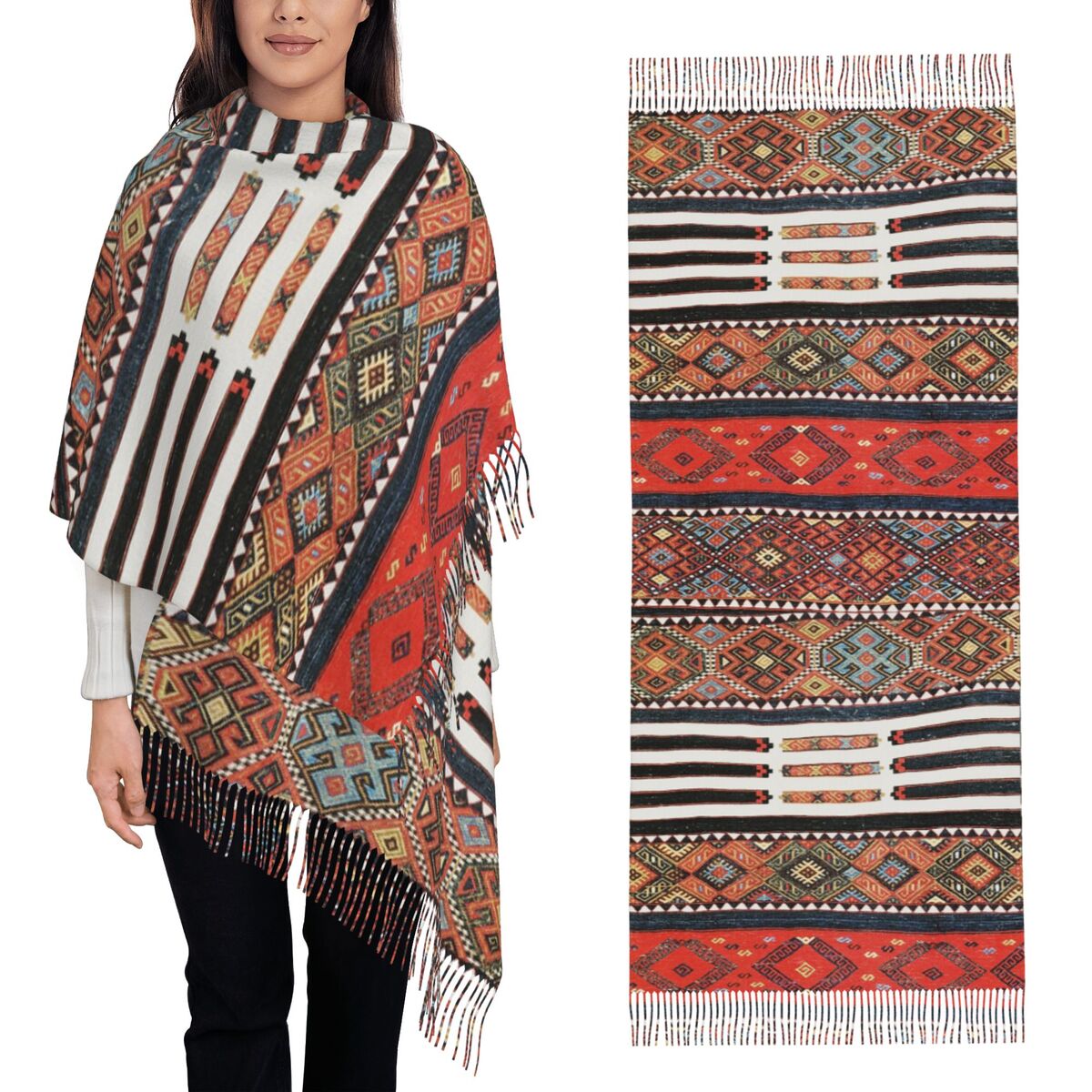 Kurdish Turkish Kilim Bohemian - Winter Ethnic Fashion For Women recension och pris