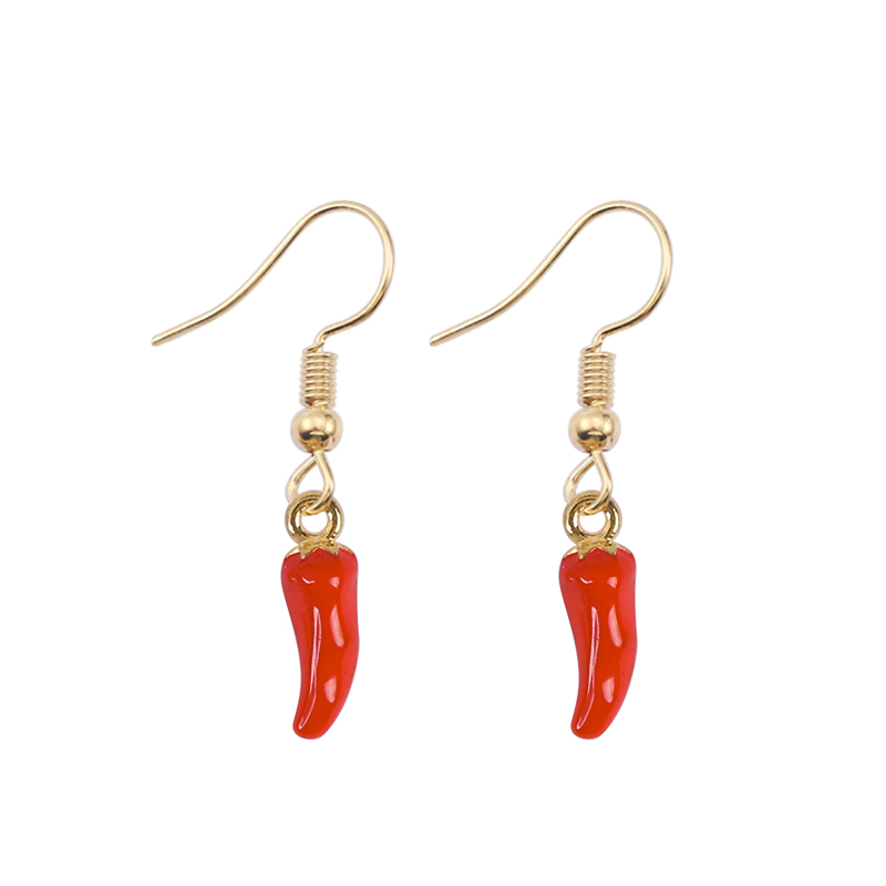 Cute Red Pepper Earrings Pendi - Ethnic Fashion Sale recension och pris
