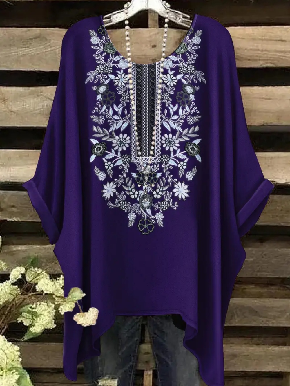 Bohemian Chic Oversized T-Shir - Ethnic Chic Fashion recension och pris